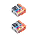 2x PGI570XL CLI571XL Sets of 5 Ink Cartridges For Canon PIXMA MG7750 Printer