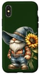 Coque pour iPhone X/XS Funny Spring Gnome Graphic For Women Men And Sunflower Mom