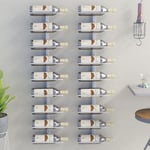 The Living Store - Casier à vin mural pour 9 bouteilles 2 pcs Blanc Fer Blanc