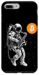 Coque pour iPhone 7 Plus/8 Plus Bitcoin Space Jazz Astronaut crypto sax saxophonist moon