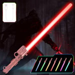 OSDUE Light Up Saber with Sound, 7 Colors Retractable Light Sabers for Kids, Light Saber Sword Toys for Boys Kids Gift Party Favors, Fashion Cosplay Toy for Adult Kids Sound Force Lightsaber