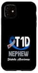 Coque pour iPhone 11 Sensibilisation au diabète de type 1 T1D Neveu