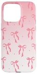 Coque pour iPhone 15 Pro Max Mignon rose aura esthétique coquette rose nœuds fille