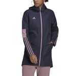 adidas Jacka Tiro Parka - Navy/rosa Dam, storlek X-Small