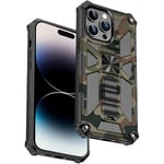 Army Green Camouflage Armor Case Yhteensopiva Iphone 14 Pro Maxin Kanssa