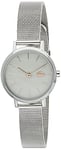 Lacoste Montre Analogique à Quartz pour Femme avec Bracelet Milanais en Acier Inoxydable Argenté - 2001121