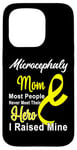 Coque pour iPhone 15 Pro Ruban jaune de sensibilisation à la microcéphalie Maman Soutien Maman