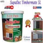 SupaDec Timbermate 5L Exterior One Coat Fence Wood Paint Protects - Green