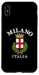 Coque pour iPhone XS Max Drapeau Milan Vintage Italie Souvenir Italie Milano Empire romain