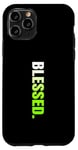 iPhone 11 Pro Green Blessed. Vertical Green Color Graphic Case