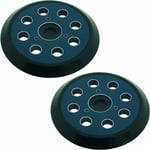 Lot de 2 patins abrasifs pour ponceuse orbitale 8 trous 125 mm Compatible avec Makita M9204 BO5030 BO5031 DBO180Z BO8041 DBO180RMJ BO5041 BO5010