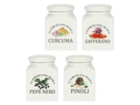 Set Of 4 Conserva Spice Containers - White, 175 Ml