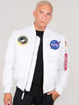 Alpha Industries Mens Ma-1 Vf Nasa Bomber Jacket in White material_nylon - Size 2XL