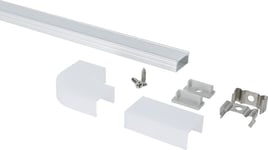 Clas Ohlson Aluminiumprofil till LED-list, med frostat lock, 1 m