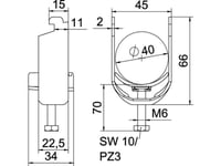 Obo Bs-N1-K-40 Ft U-Klämma 2056 34-40Mm Varmförzinkad 1187232 100 (1187232)