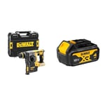 DEWALT - Perforateur SDS-PLUS Brushless 2J XR 18V - Cap. de perçage max. béton/métal/bois 24/13/26mm - Vitesse 0-1100tr/min & Batterie XR 18V 4 Ah Li-Ion - DCB182-XJ - Témoin de Charge Lumineux