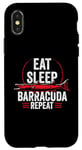 iPhone X/XS Eat Sleep Barracuda Repeat Sport Fishing Angler Fishing Case