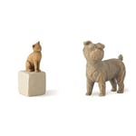 Willow Tree Love My Cat Light Figurine & Love My Dog Small Standing Figurine