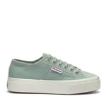 Superga Womens/Ladies 2740 Lace Up Platforms (Grey Flint/Avorio) - Sage Green material_Synthetic - Size UK 5.5