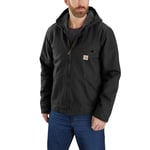 Carhartt Men's Washed Duck Sherpa Lined Jacket Black, XL