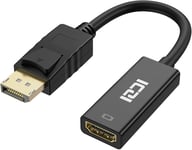 Adaptateur DisplayPort vers HDMI 4K 60Hz DP Male vers HDMI Femelle Unidirectionnel Compatible pour Ordinateur Portable PC Moniteur de Télévision Projecteur.[V109]