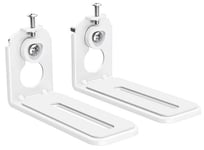 White Universal Soundbar Wall Mount Brackets Screw or Sticky Pad Arm Sound Bar