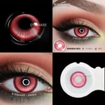 Eyeshare Anime Färg Kontaktlinser För Ögon Cosplay Färgade Linser Blå Galna Halloween Linser Kontakt Lens Beaut Smink MADRID-RED 0