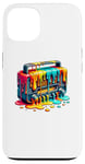 Coque pour iPhone 13 Dripping Paint Art Radio Vintage Radios Antiques