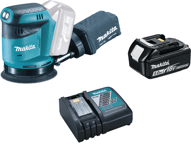 Makita DBO180Z 18V Orbital Sander + BL1850 18v 5.0Ah Battery & DC18RC Charger