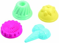 Ice cream and Cupcakes sand moulds, 4pcs.