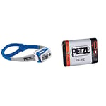 PETZL E095BA02 Lampe Frontale Swift RL Bleu, 12,5 cm & Core Batterie pour lampe frontale Mixte Adulte, Blanc, Taille Unique