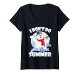 Womens Frosty the Snowman I Don't Do Summer V-Neck T-Shirt