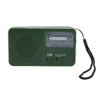 Solar Hand Crank Radio monitoiminen kannettava ladattava hätäradio LED-taskulamolla retkeilyyn Outdoor Green