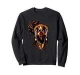 Chocolate and Honey Drip Black Art African American Woman Sweatshirt