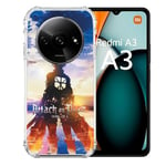 Cokitec Coque Renforcée pour Xiaomi Redmi A3 Manga Attaque Titans Soleil