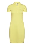 1985 Slim Pique Polo Dress Ss Kort Klänning Yellow Tommy Hilfiger