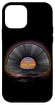 iPhone 12 mini Retro Vintage Vinyl Sunset Reflection LP Vinyl Record Case