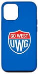 Coque pour iPhone 12/12 Pro University of West Georgia UWG Wolves Go West Shield Logo