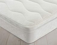 Silentnight 4 Drawer Storage Divan | Sandstone | Super King with Miracoil Cushion Top Mattress | Medium Firm | Super King