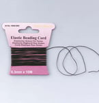 Creativ Elastisk Smyckestråd 0,3 mm - Extra tunn 10 meter Svart
