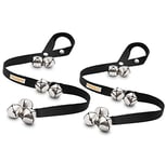 PAWBEE Sonnette pour Chien – Lot de 2 Cloches de Dressage pour Chien réglables pour Bouton de Porte – 7 sonnettes de Porte de Dressage pour Chien à Jingle Extra-Fort – Sangle Extra-Forte