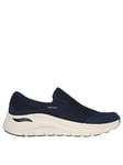 Skechers Arch Fit 2.0 Vallo Slip On Trainers - Navy, Navy, Size 7, Men