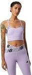 New Balance Relentless Crop Bra, Women, Cyber Lilac, XL