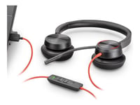 Poly Blackwire C5220 - Blackwire 5200 series - micro-casque - sur-oreille - filaire - jack 3,5mm, USB-A - noir - Certifié pour Skype for Business, Certifié pour Microsoft Teams, Certifié pour...