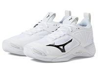 Mizuno 2 Wave Momentum 0850 Chaussures de Volley-Ball pour Femme Taille 8 1/2, Blanc/Noir, 39 EU