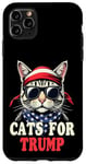 Coque pour iPhone 11 Pro Max Cats For Trump Funny Pets For Trump Drapeau USA