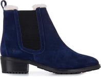 Emu Australia Ladies Boots Ellin Suede Ankle Boots, Blue, EUR 38