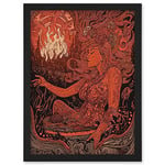 Artery8 You Light my Fire The Temptress Concept Art Artwork Framed A3 Wall Art Print