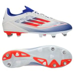 adidas F50 League SG Advancement - Vit/Röd/Lucid Blue - Soft Ground (SG), storlek 40⅔