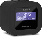 Techniradio 40-Reveil Radio Dab+(Dab,Fm,Reveil Avec Deux Temps De Reveil Reglables,Minuteur,Fonction Snooze,Ecran Lcd Reglable,Fonction De Recharge Usb) Noir